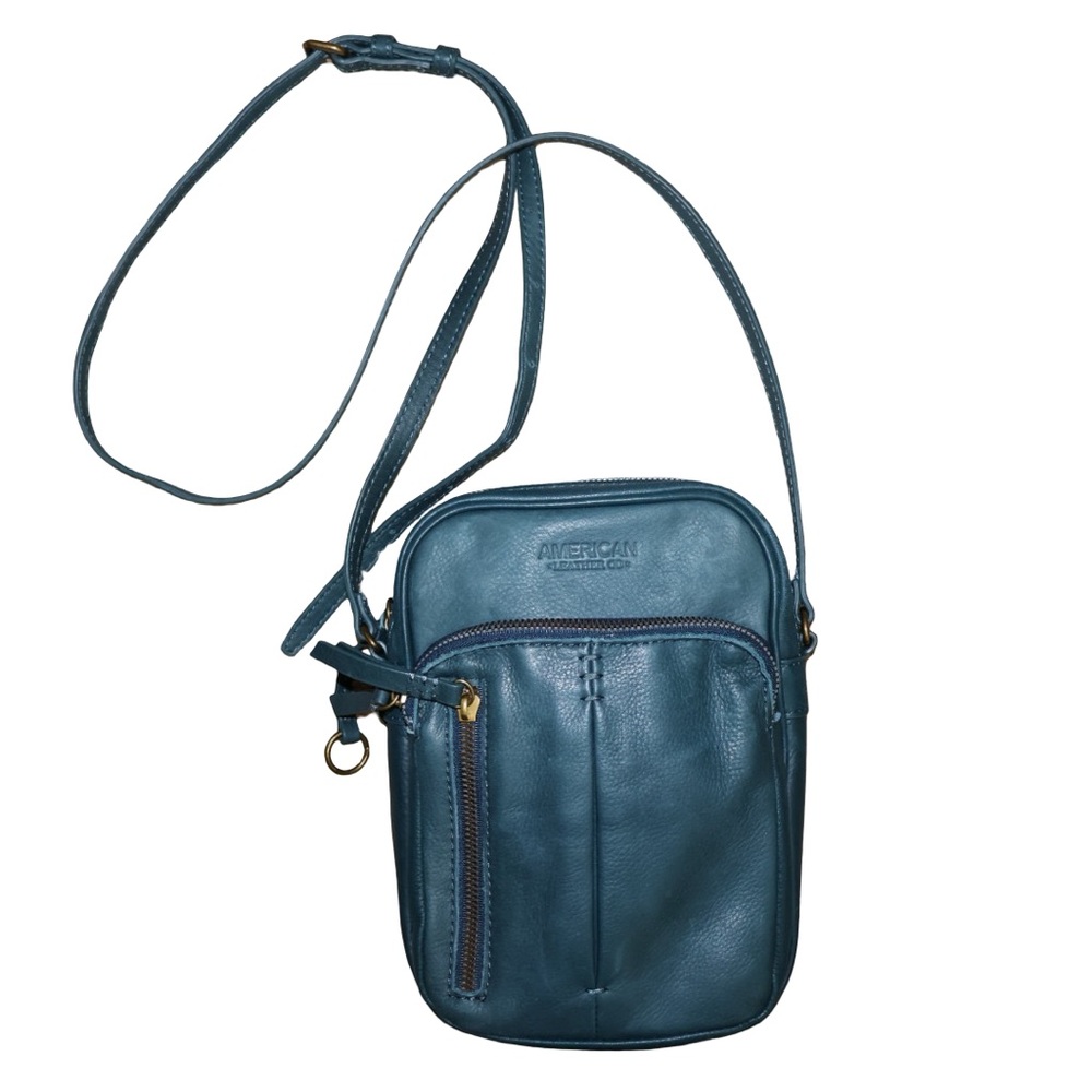 American‎ Leather Co. Teal Crossbody Bag